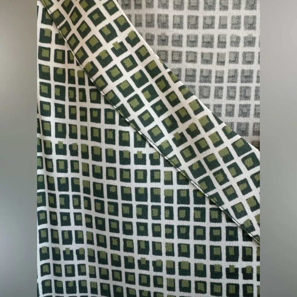 Tory Burch 100% Silk Green Blocks Dress Size Medium